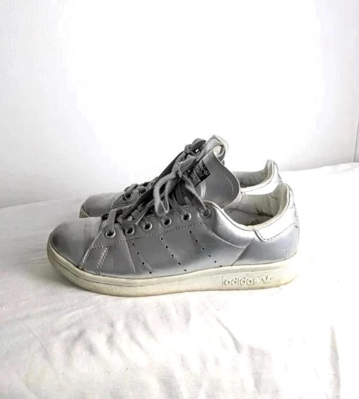 Baskets Adidas Stan Smith Silver - taille 36 - photo numéro 2