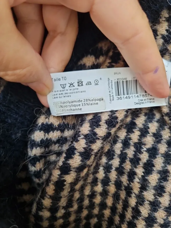 Pull 28% alpaga Monoprix taille 0/36 - photo numéro 5