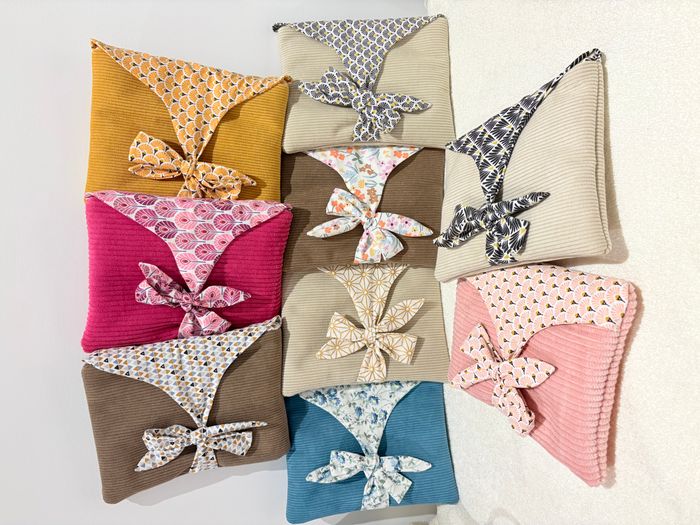 Pochette à livre de poche ou liseuse Chocolat Fleurie - photo numéro 3