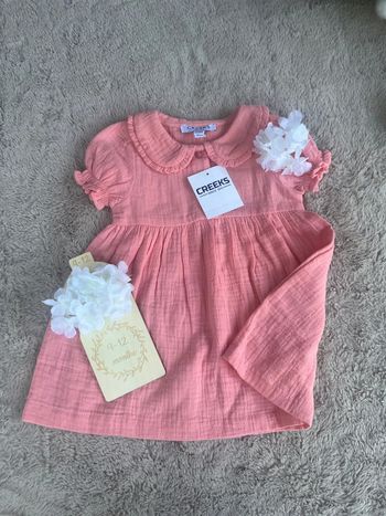 Robe col gaze de coton