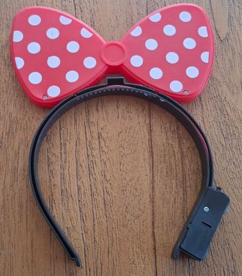 🎀 Serre-tête nœud rouge à pois style Minnie (lumineux)