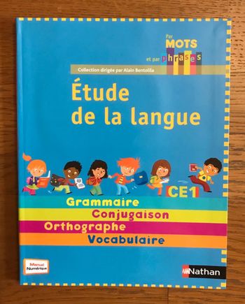 Par mots et par phrases - Etude de la langue - Manuel CE1