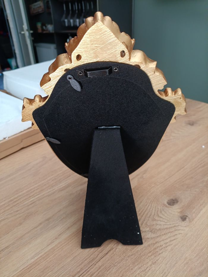 Art Miroir de Vanité Décoratif Oval floral style vintage doré 30 * 21 cm - photo numéro 2