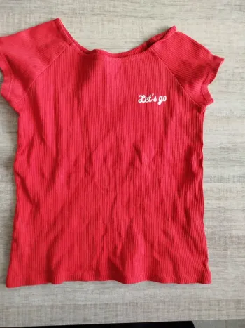 Tee shirt côtelé 12 ans