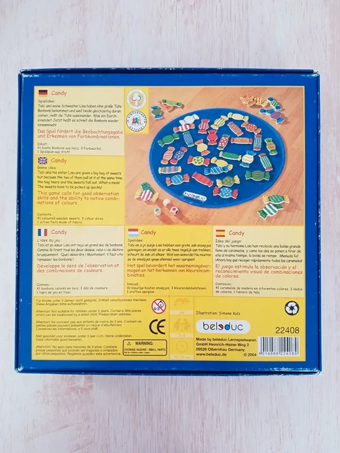 Jeu d'observation et d'ambiance bonbons en bois Candy de Beleduc - photo numéro 3