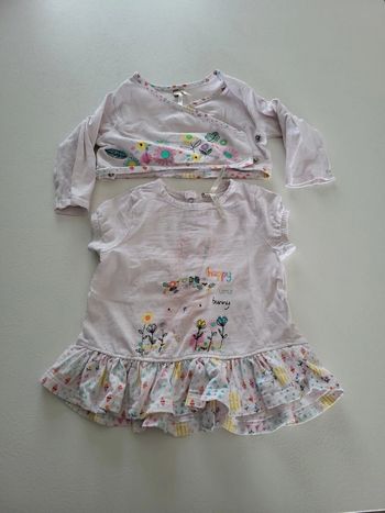 Ensemble tunique/boléro cache cœur 6 mois fille orchestra