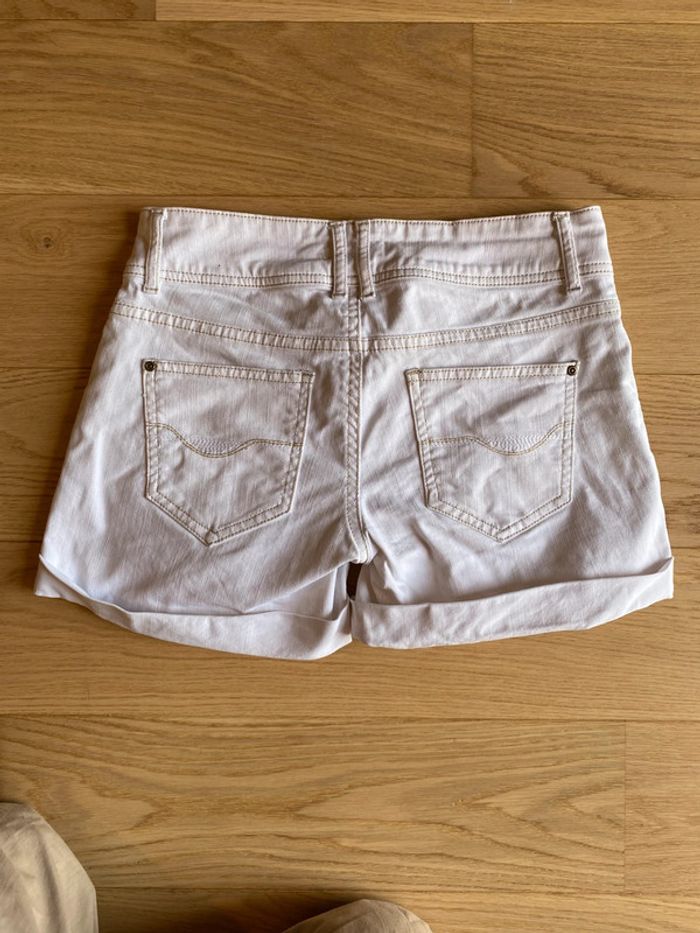 Short jean blanc M - photo numéro 4