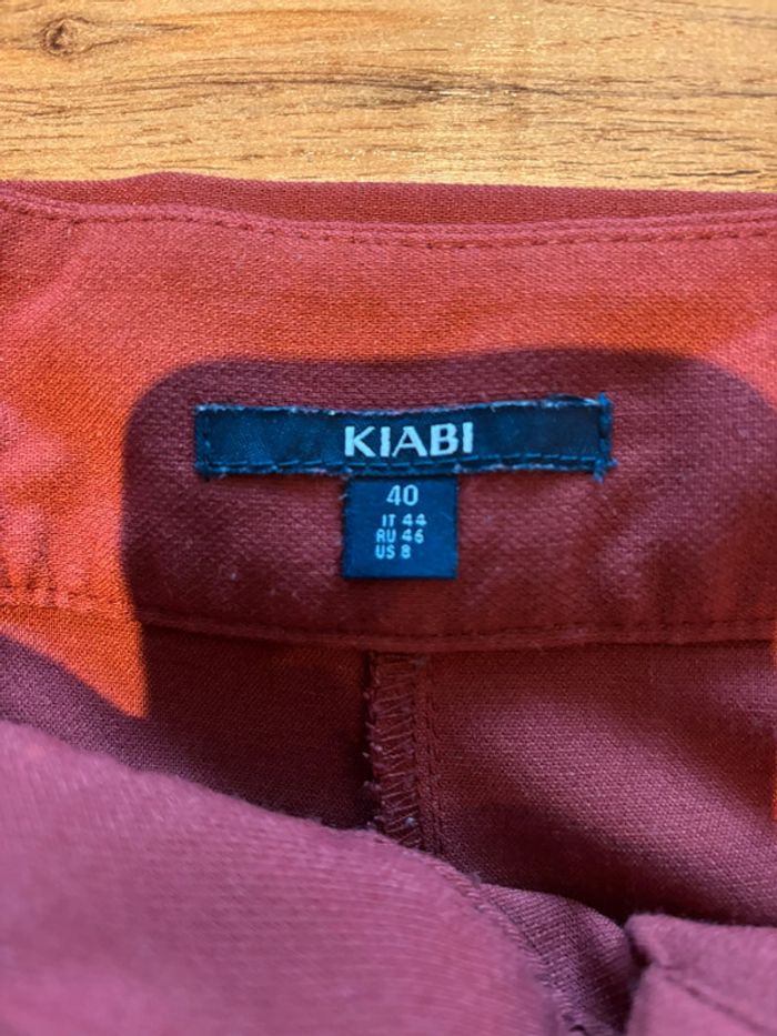Short femme bordeaux Kiabi taille 40 - photo numéro 2