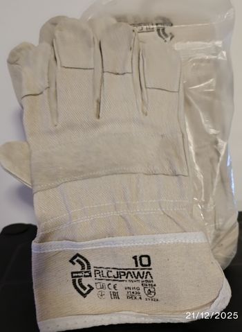 Reis Rlcjpawa Lot de 12 gants de protection Beige clair Taille 10