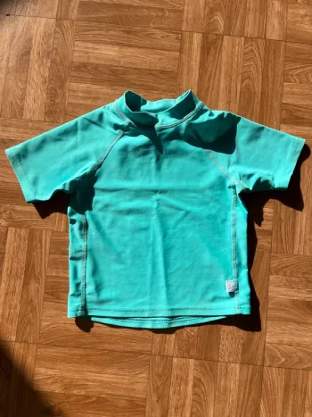 Maillot de bain manches courtes bleu taille 12/18 mois i Play