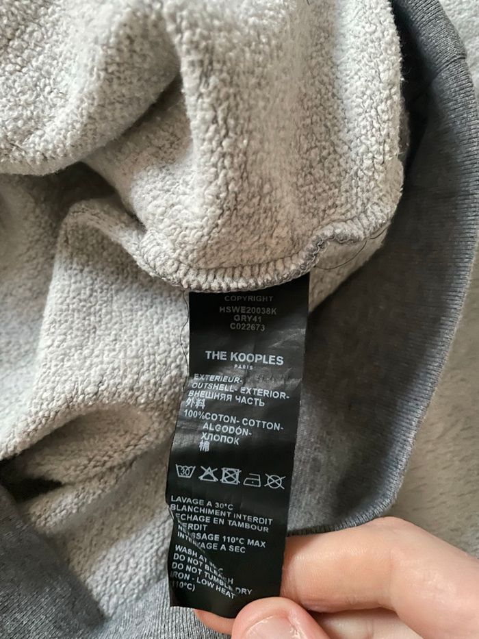 Sweat à Capuche The Kooples T.S Femme Unisexe Collection What Is Gris - photo numéro 7