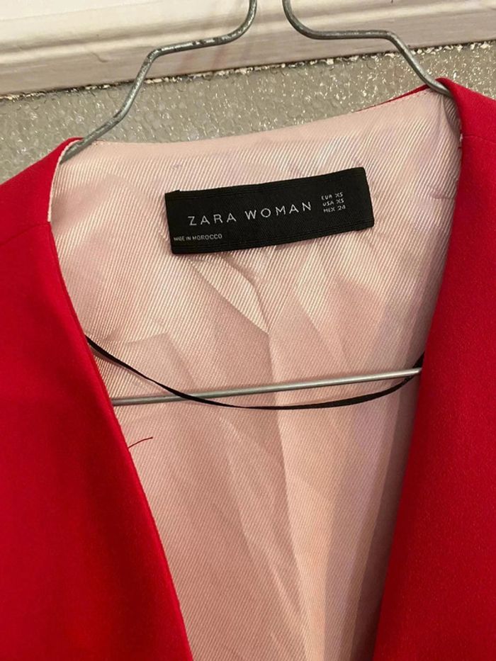 Veste cape zara xs rose fonce framboise - photo numéro 2