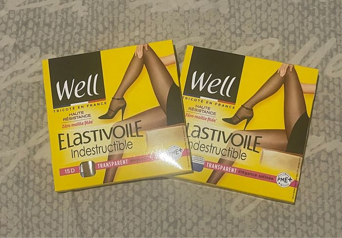 Lot de 2 collants Well transparent indestructible