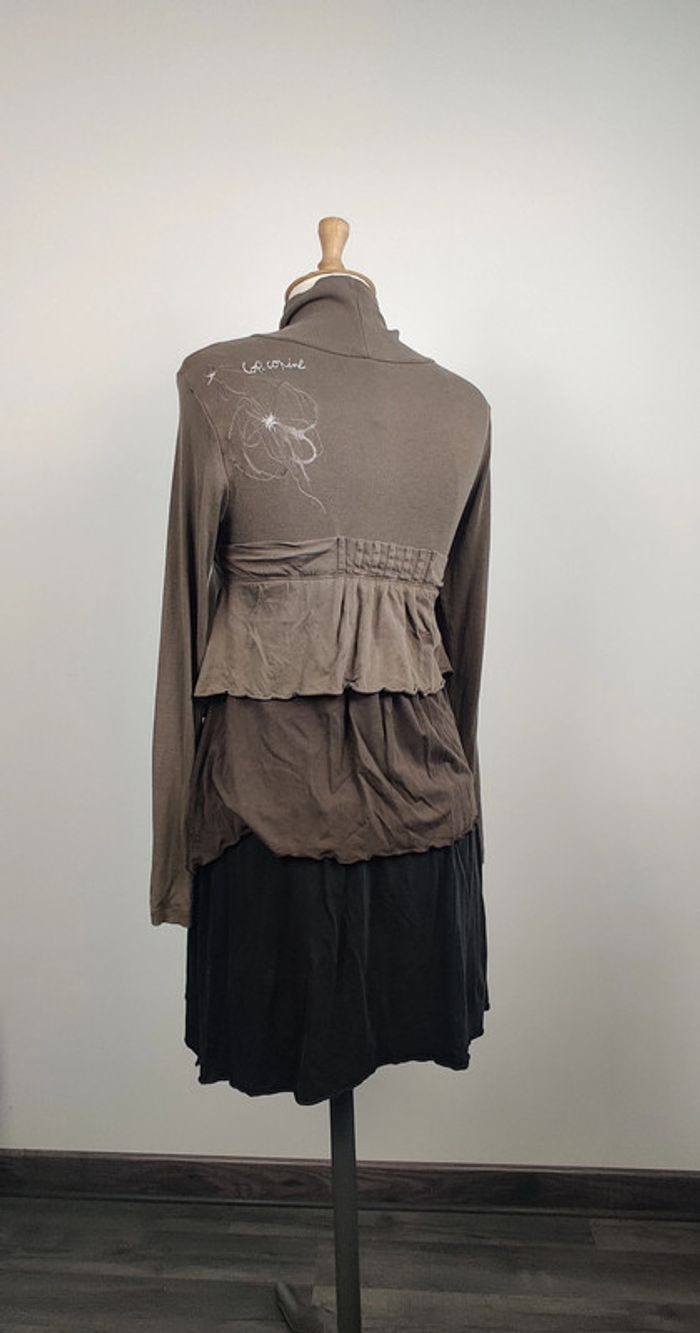 Robe à volants marron Cop Copine 40 - photo numéro 4
