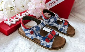 Sandales nus pieds cuir Confort Scratch Kickers T33