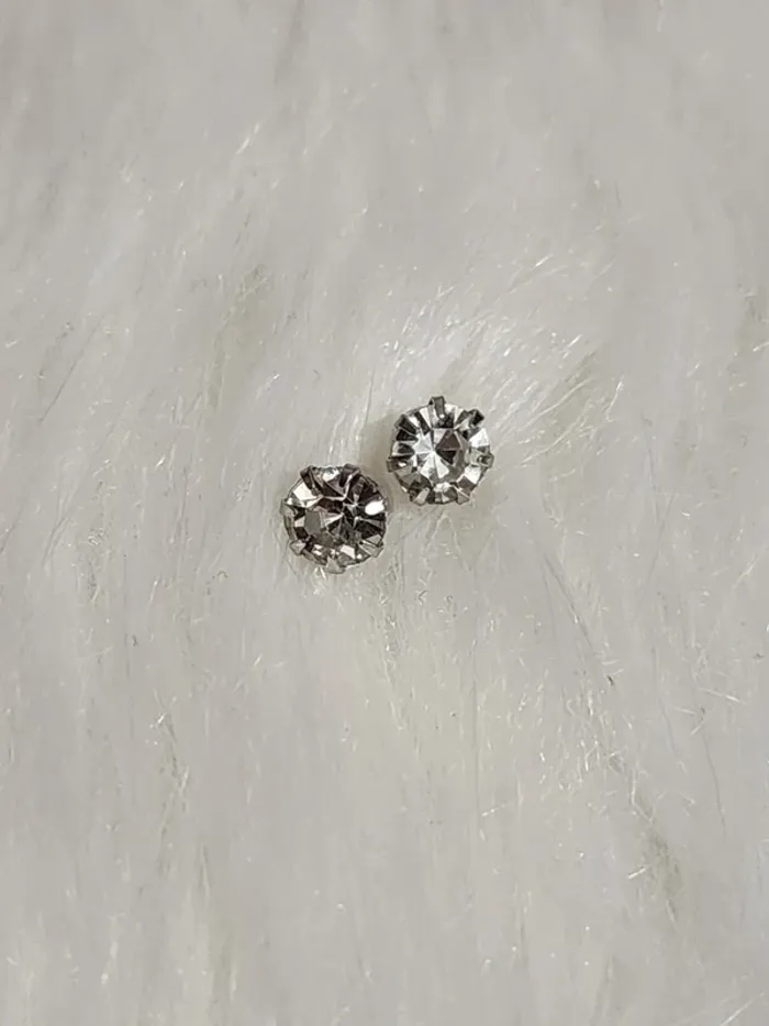 💎Boucles d'oreilles Pierre zirconium Blanches 💎