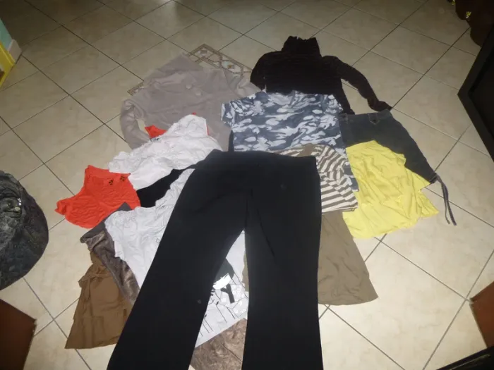 lot pantalon robe jupe pull tee-shirt chemise tunique 44 / 46 - photo numéro 4