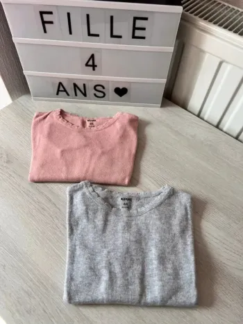 2 pull fin Kiabi 4 ans