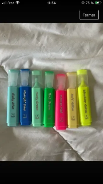 Surligneur flash et pastel