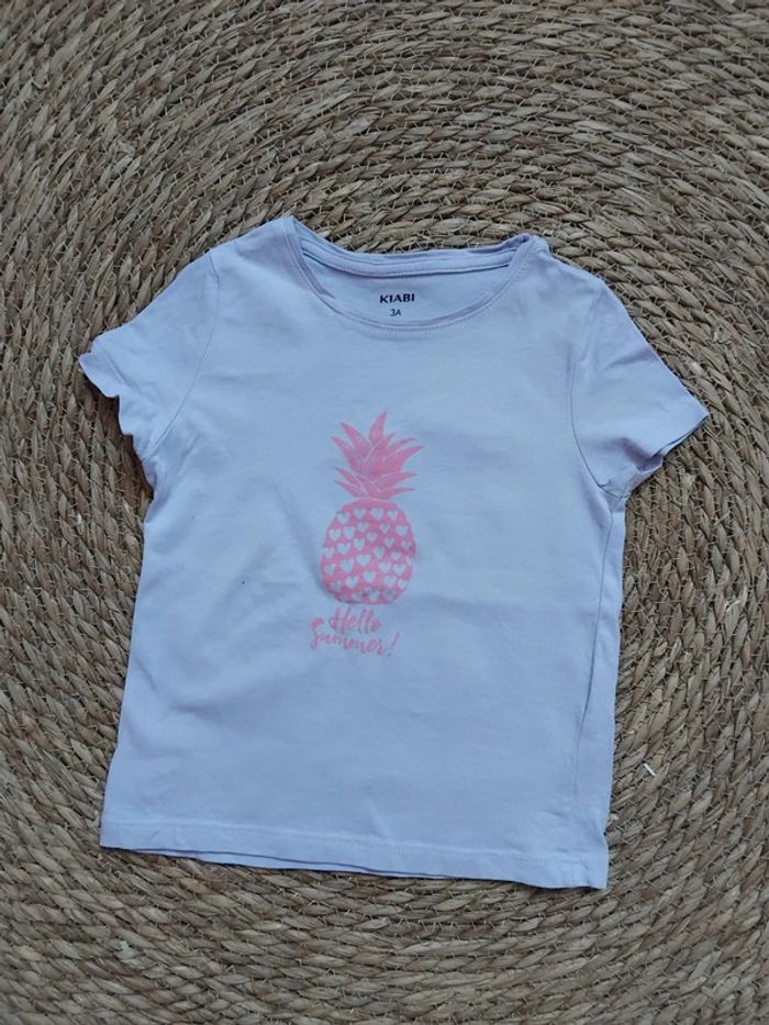 Lot 3 Tee-shirt fille manches courtes, kiabi, 3 ans - photo numéro 4