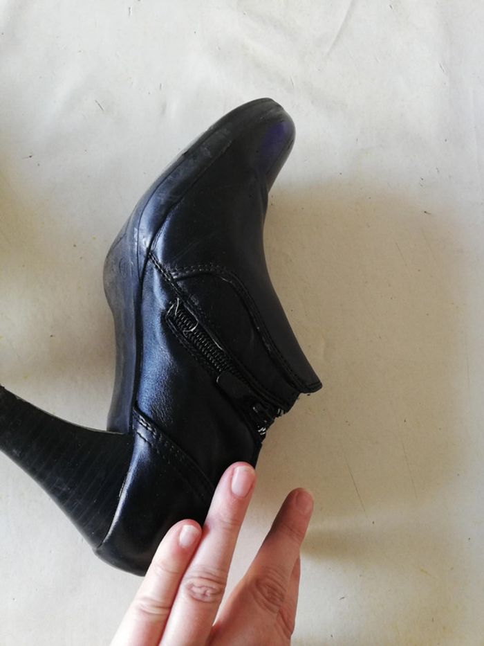 Bottines low-boots a talons noires t. 37. - photo numéro 7
