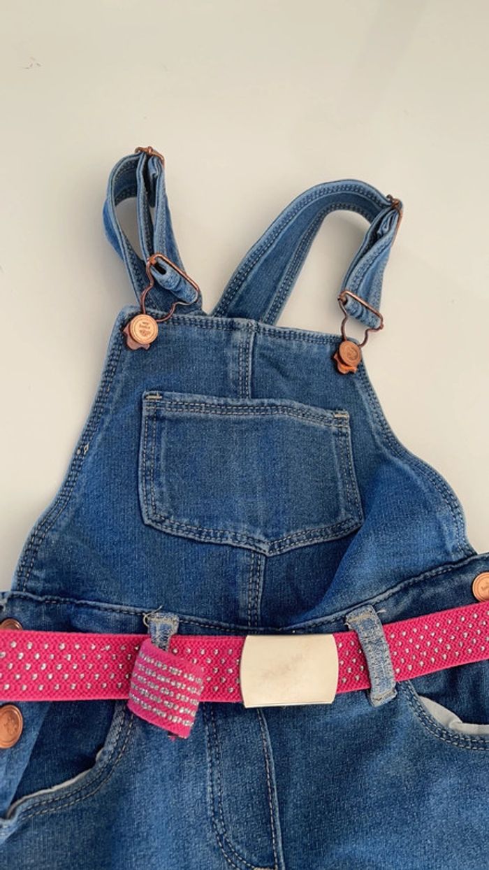 Salopette en jean avec ceinture 5 ans - photo numéro 3