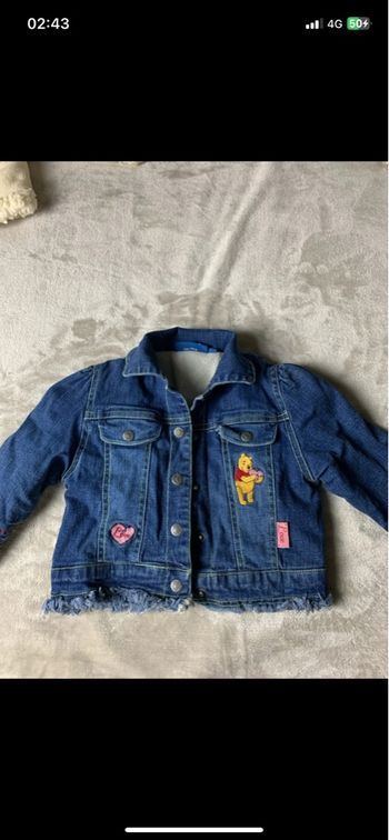 Veste en jean Winnie L’ourson chaude enfant fille