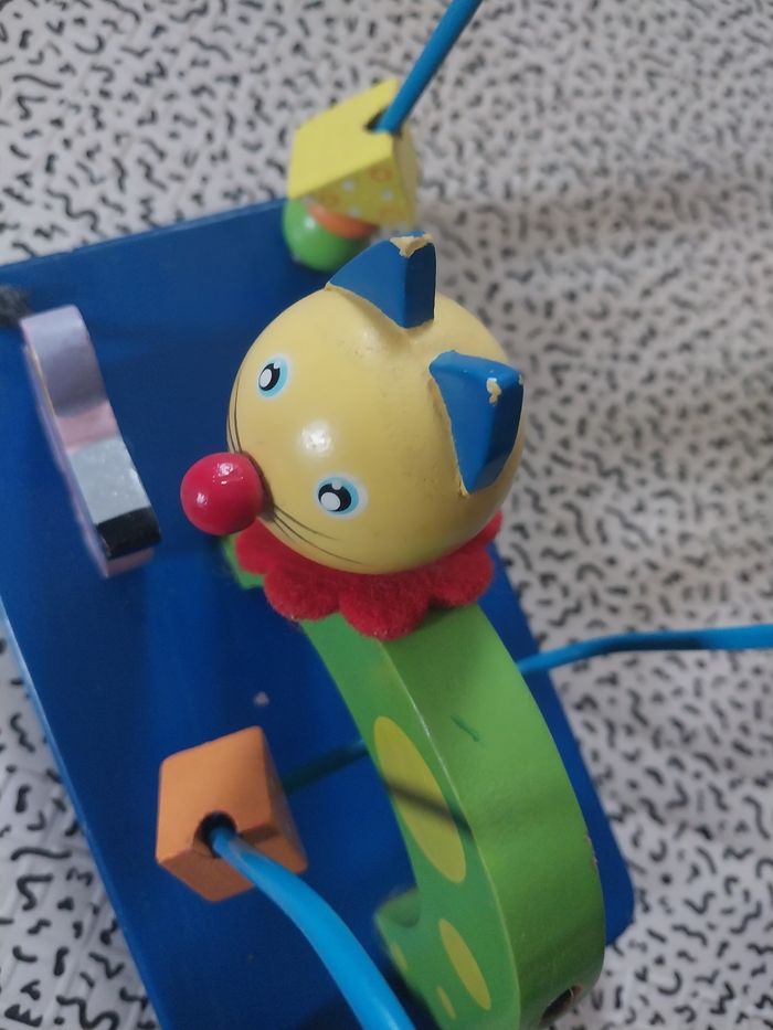 Jouet d’éveil en bois – Chat & souris - photo numéro 5