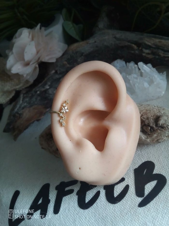Clip oreille doré bohème étoile zircon - photo numéro 2