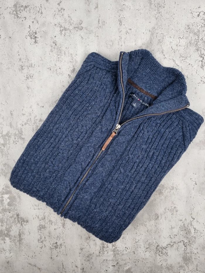 Veste zippée Tommy Hilfiger – Bleu – Taille M Hommes (mesures en photos)
