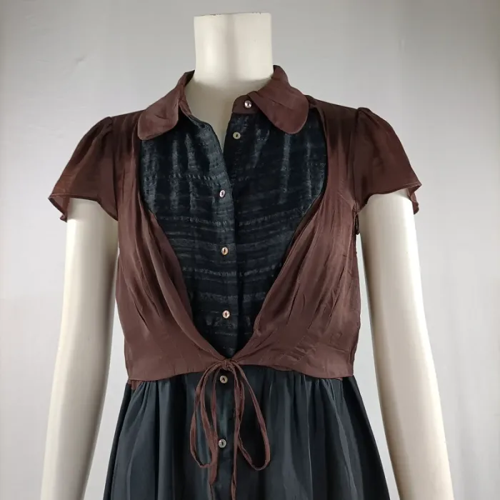 Robe fluide aspect satiné - Cotélac - Taille 1 A1152 - photo numéro 6