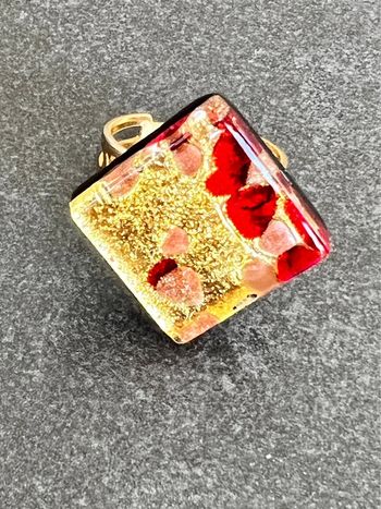Bague verre de Murano or