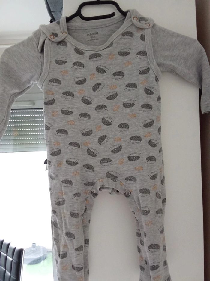 Ensemble salopette en coton 9 mois