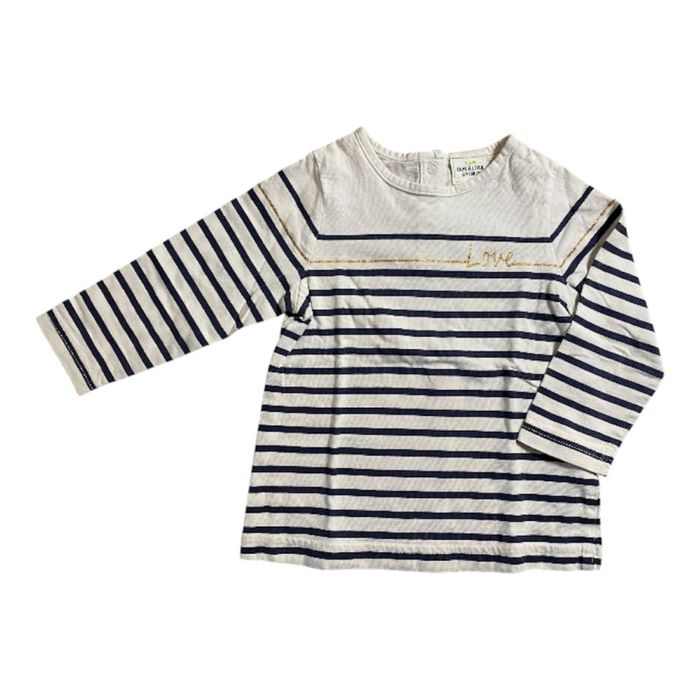 TAO T-shirt marin love Taille 18 mois