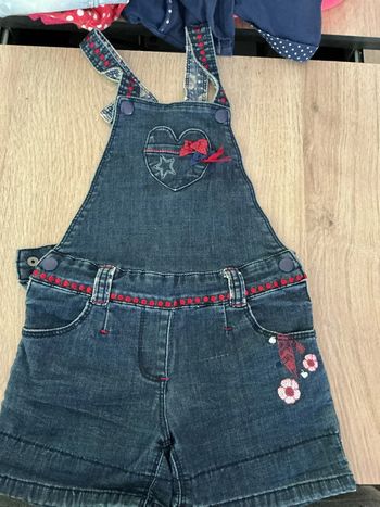 Salopette short jeans