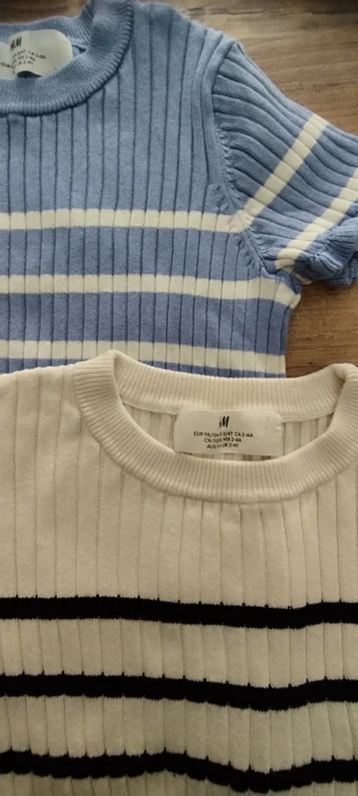 Lot pull manches courtes fille H&m - photo numéro 3