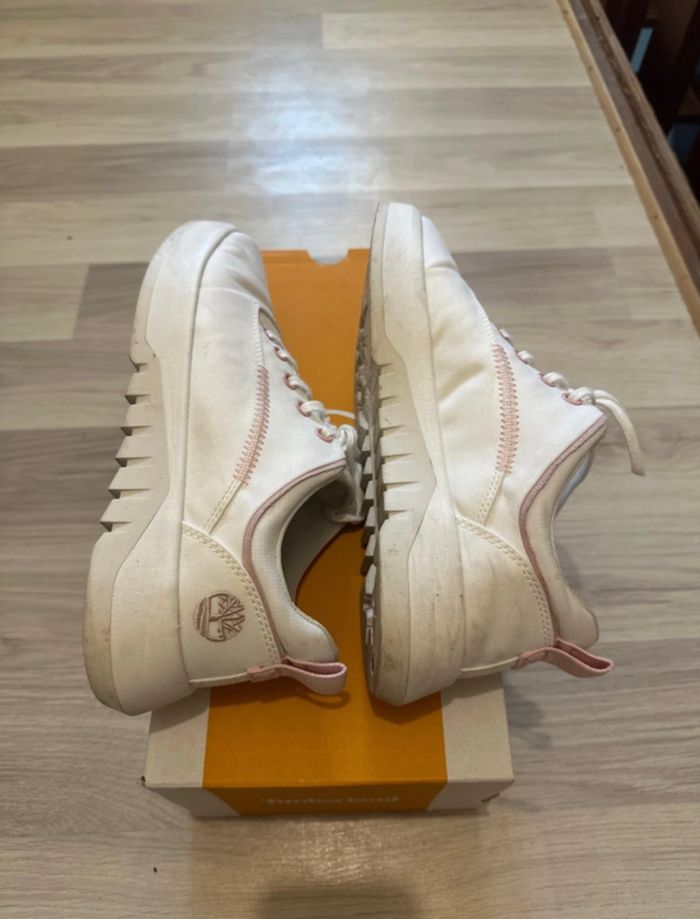 Timberland blanche et rose femme - photo numéro 4