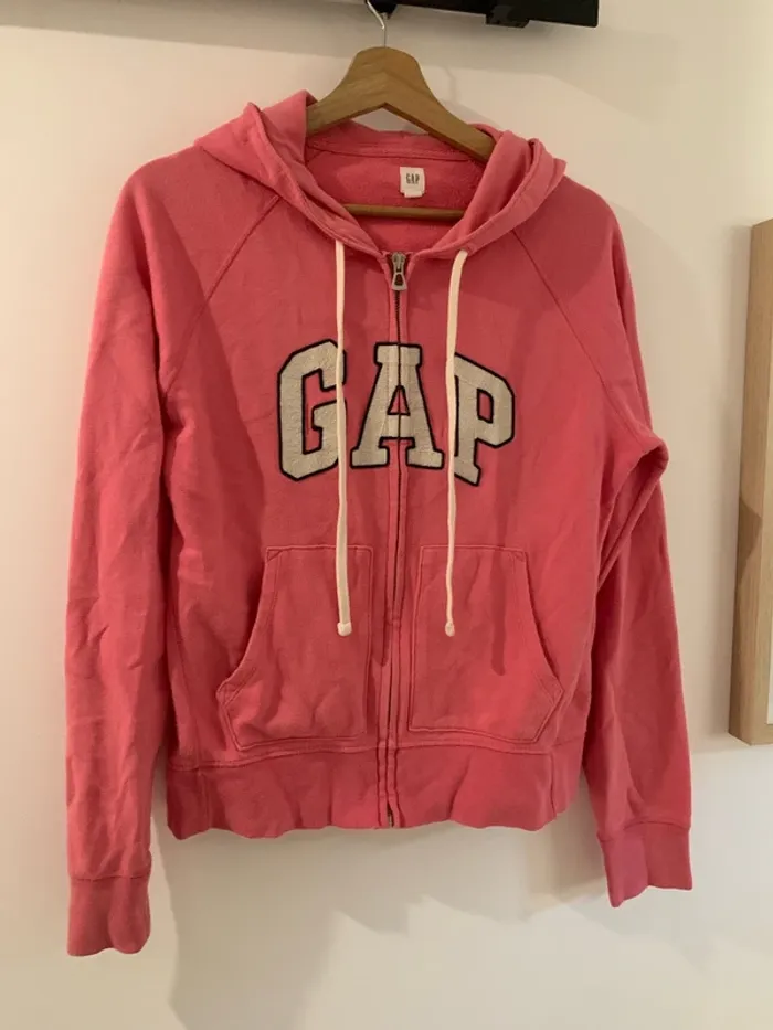 Sweat veste à capuche GAP rose