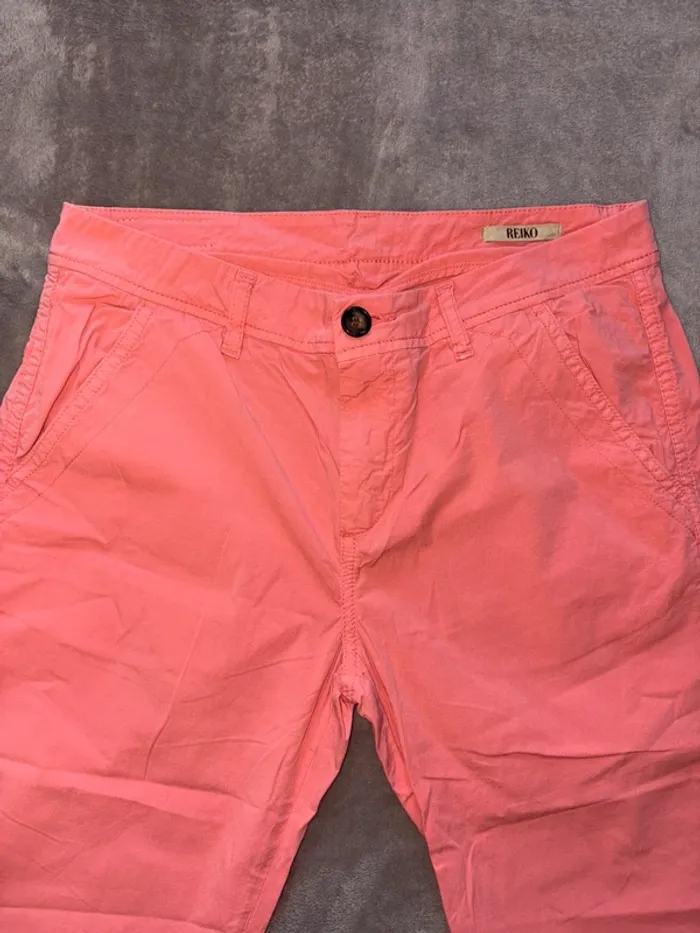 Pantalon rose corail femme Reiko taille 34 en très bon état - photo numéro 5