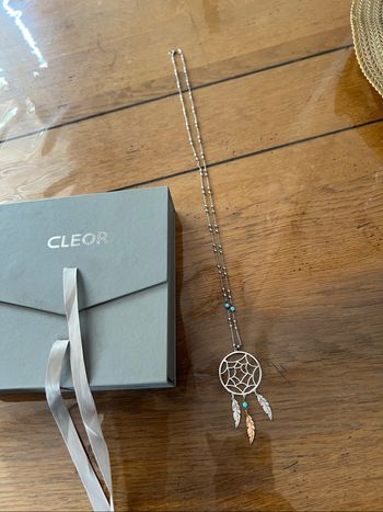 Collier argent attrape rêve neuf