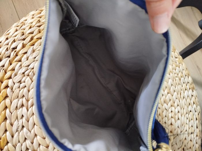 Pochette velours ras marine et doré - photo numéro 4