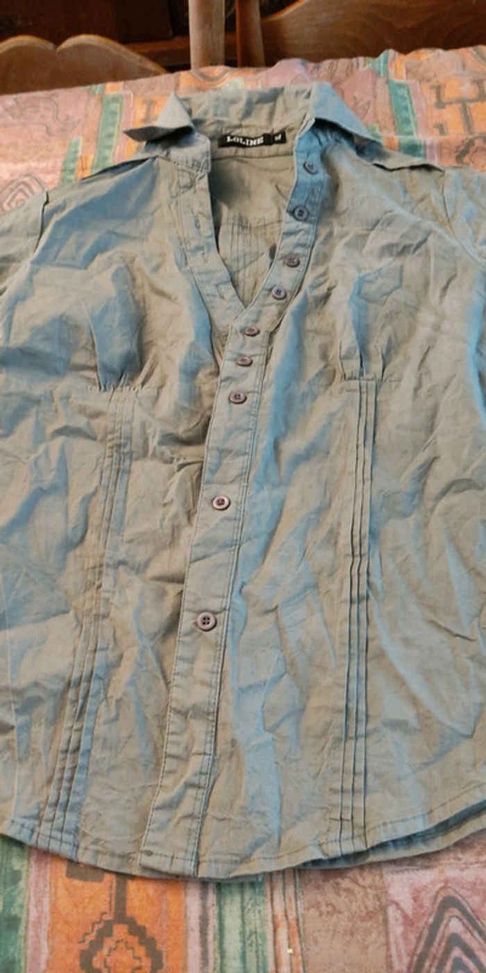 Blouse cintrée kaki