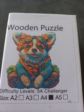 Puzzle bois forme Irrégulière chien format A4 adultes grands enfants