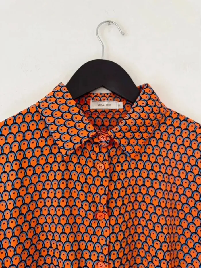 Blouse chemisier fluide orange Vera & Lucy Taille M - photo numéro 5
