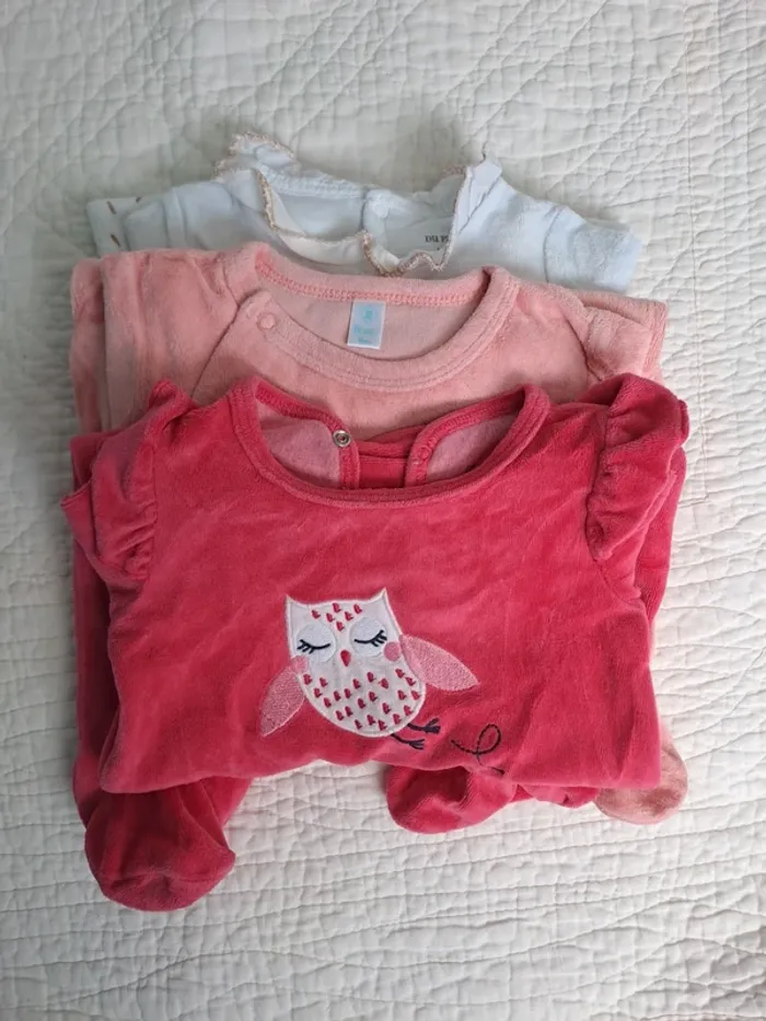 Lot 3 pyjama velours