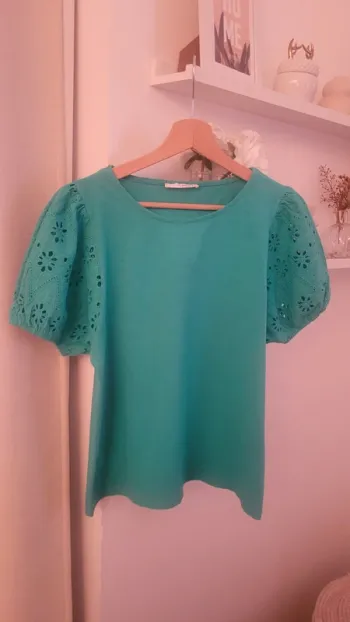 T-shirt manches bouffantes Camaïeu
