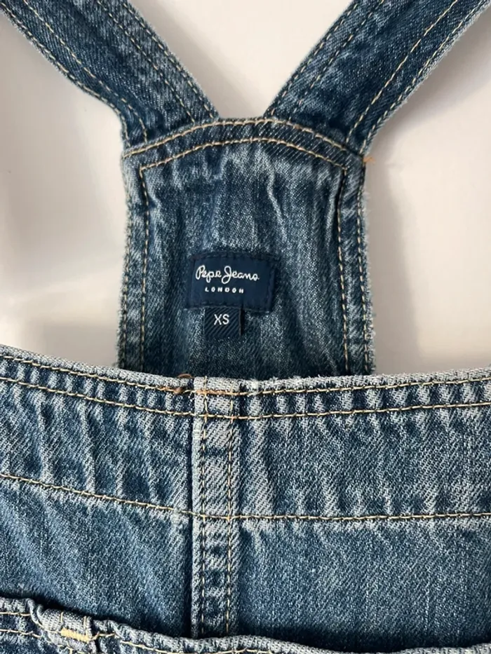 Superbe salopette longue en jean denim 100% coton Pépé Jeans London taille XS - photo numéro 3