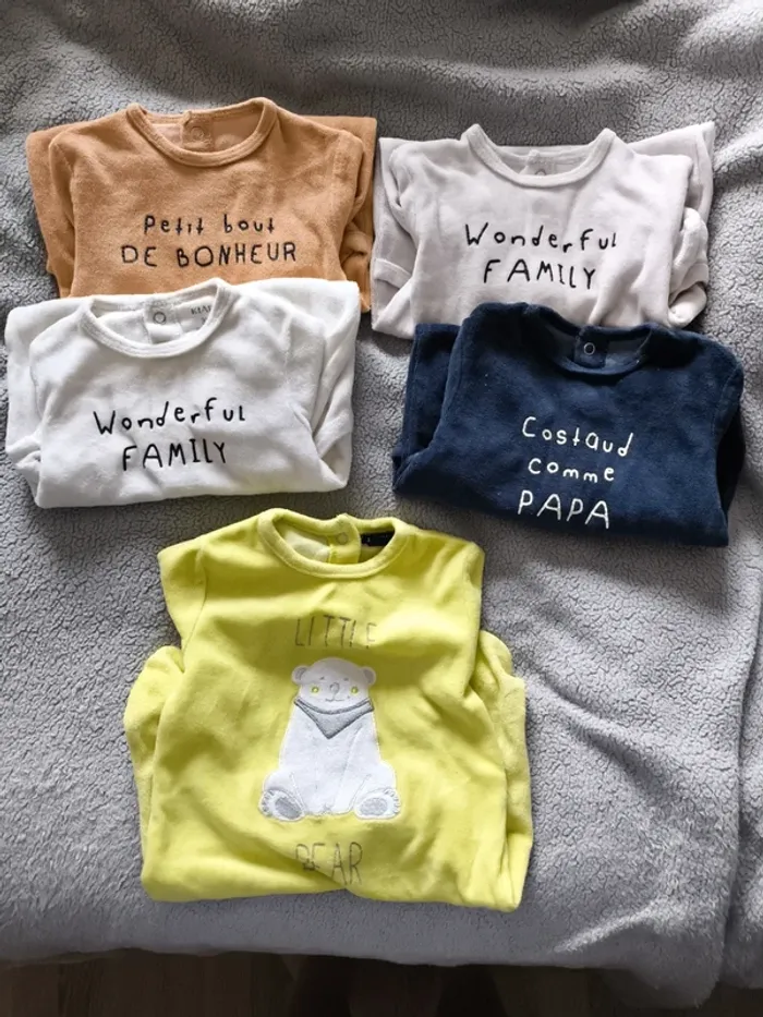 Lot de 5 pyjamas Kiabi 3 mois