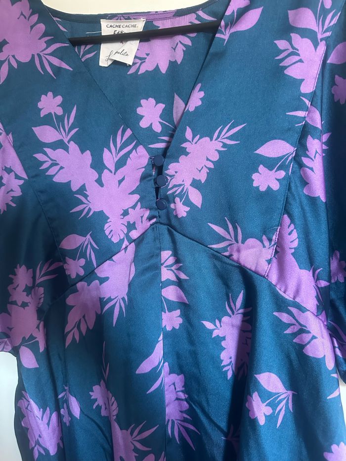 Robe turquoise et mauve - photo numéro 2