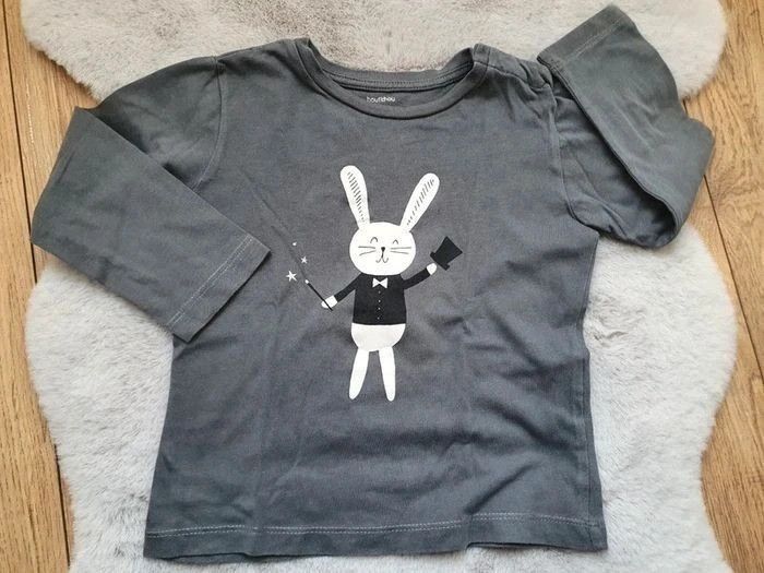 T.shirt manches longues gris Bout'chou 3 ans
